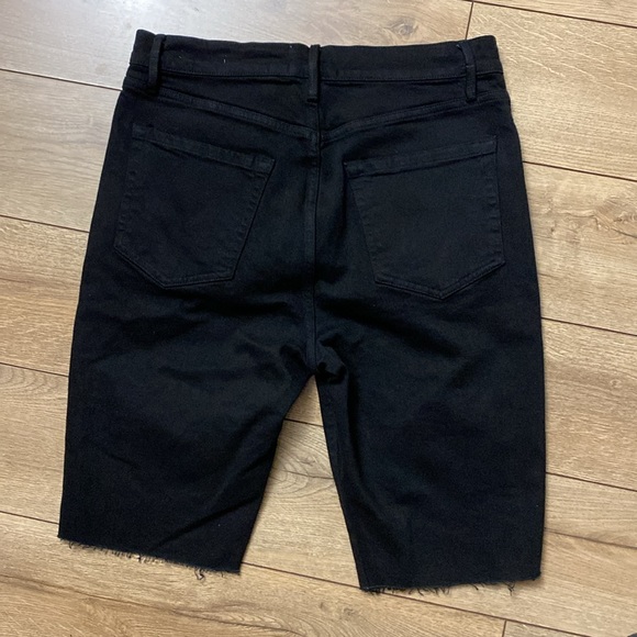 NWT FRAME Le Vintage Bermuda Frayed Denim Shorts - Picture 7 of 9